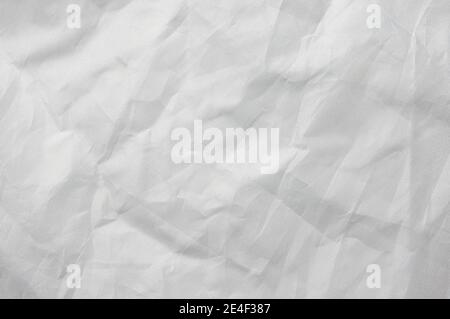 crumpled  white Nylon background, textured Stock Photo
