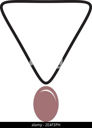 Necklace icon logo design vector template Stock Vector