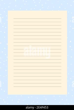 Grid paper. Printable planner with color horizontal lines. Printing paper note on color background. Optimal A4 size. Time management concept. Pattern Stock Vector