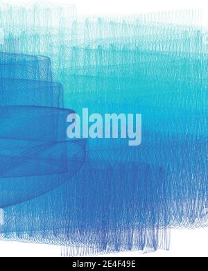 Abstract blue and turquoise thin strips texture. Vertical vector graphic pattern Stock Vector