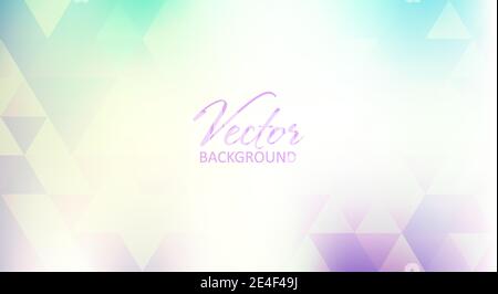 Abstract warm lamp background textured by translucent triangles. Simple light vector graphic pattern Stock Vector