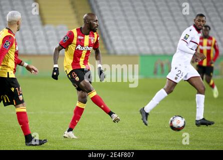 Seko Fofana of Lens during the French championship Ligue 1 football match between RC Lens and OGC Nice on January 23, 2021 at stade Bollaert-Delelis in Lens, France - Photo Jean Catuffe / DPPI / LM Stock Photo