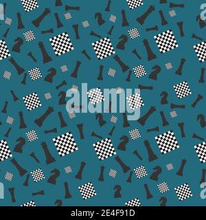 Seamless vector illustration on the theme of chess Stock Vector