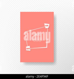 Quote background vector. Creative Modern Material Design Quote template. Text lettering of an inspirational saying. Quote Typographical Poster Templat Stock Vector