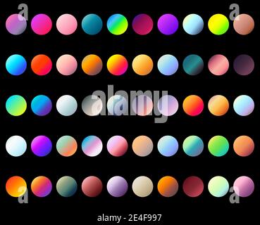 Round gradient set with modern abstract backgrounds. Colorful fluid covers for calendar, brochure, invitation, cards. Stock Vector