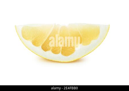 Pamela citrus fruit slice isolated on white background. With clipping path Stock Photo
