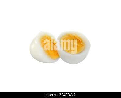 boiled eggs isolated on white background cutout Stock Photo