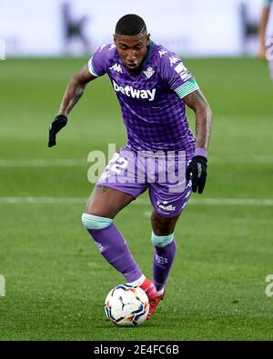 San Sebastian, Spain. 23 January, 2021. Emerson Aparecido of Real Betis Balompie in action during the La Liga match between Real Sociedad CF and Real Betis Balompie played at Reale Arena. Credit: Ion Alcoba/Capturasport/Alamy Live News Stock Photo