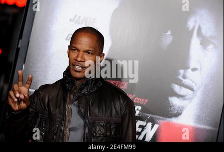 Jamie Foxx arriving for the premiere of 'Law Abiding Citizen' held at