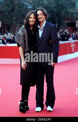 Italian actress Asia Argento and husband Michele Civetta attend the 'Dream Rush' Premiere at the 4th Rome International Film Festival in Rome, Italy on October 19, 2009. Photo by ABACAPRESS.COM Stock Photo
