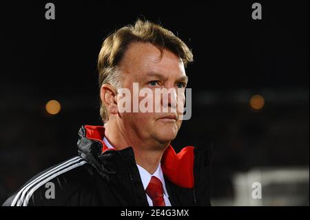 Munich's head coach Louis van Gaal during the UEFA Champions League Soccer Match, Group A , Girondins de Bordeaux vs FC Bayern Munich at the Stade Chaban-Delmas in Bordeaux, France on October 21, 2009. Bordeaux won 2-1. Photo by Christian Liewig/ABACAPRESS.COM Stock Photo