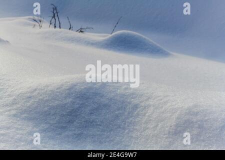 pure white untouched snow shapes - background for your concept Stock Photo