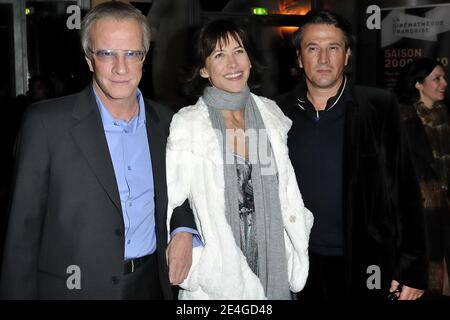 Actress Sophie Marceau and actor Christophe Lambert pose prior to the premiere of their film 'L'Homme De Chevet', held at the cinematheque, Paris, France, on November 9, 2009. Photo by Nicolas Genin/ABACAPRESS.COM Stock Photo