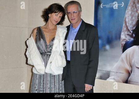 Actress Sophie Marceau and actor Christophe Lambert pose prior to the premiere of their film 'L'Homme De Chevet', held at the cinematheque, Paris, France, on November 9, 2009. Photo by Nicolas Genin/ABACAPRESS.COM Stock Photo