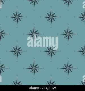 Travel navigation signs seamless pattern vector illustration Stock Vector