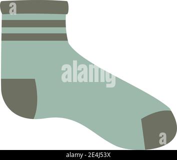 green sock icon design, Cloth fashion style wear and store theme Vector illustration Stock Vector