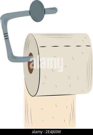 toilet paper hygiene hanging roll isolated design vector illustration Stock Vector