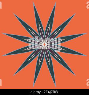 An abstract retro star shape background image. Stock Vector