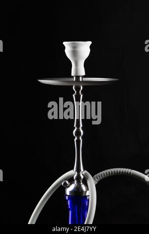 New hookah isolated on black background, copy space Stock Photo