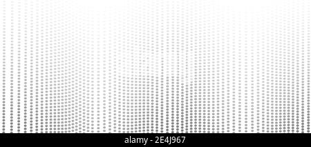 Abstract dotted wavy surface with halftone effect. Vector graphics ...