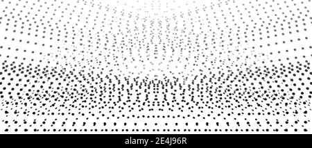 Black, gray, white halftone pattern. Crisscross straight dotted lines. Symmetric small spots. Vector monochrome background. Abstract design. EPS10 Stock Vector