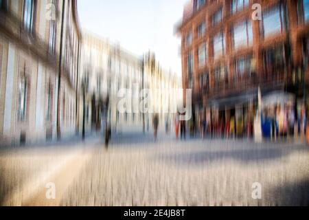 Prague Street ICM movement Stock Photo