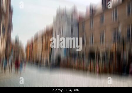 Prague Street ICM movement Stock Photo