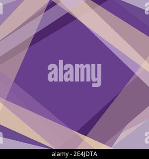 Geometric frame. Background with violet and yellow shapes composing rhombus. Abstract template with copy space for book cover, mockup. Vector EPS10 Stock Vector