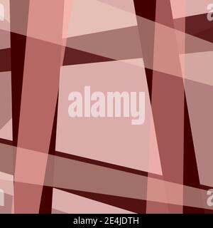 Geometric background. Frame of maroon, bordo strips and four cornered text box. Abstract template for wallpaper, layout, presentation. Vector EPS10 Stock Vector