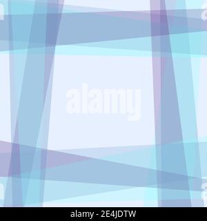 Transparent geometric frame on a light background. Purple, blue strips. Square copy space. Vector abstract template for mockup, flyer, leaflet. EPS10 Stock Vector