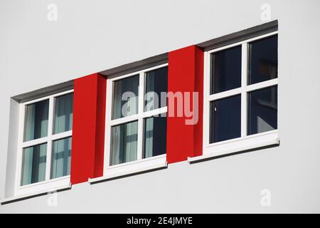 New white window with muntin bars Stock Photo