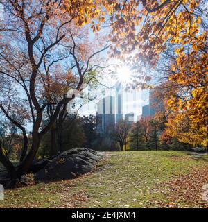 USA, New York, New York City, Central Park in Autumn