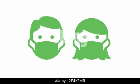 Wear a facemask vector sign set Stock Vector Image & Art - Alamy
