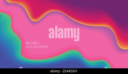 Abstract gradient colorful design of 3d shape vector composition template. Decorative style with contrast colours background. Stock Vector