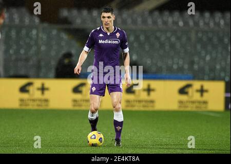 Nikola Milenkovic Player Of Fiorentina During The Match Of The Italian Football League Serie A Between Napoli Vs Fiorentina Final Result 5 0 Match P Stock Photo Alamy