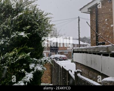 After sweeping cross the UK the snow has finally fallen on London the first time this Winter . London residents woke up this morning to a flurries of snow all over the capital this morning . Stock Photo