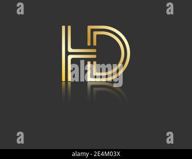 Gold stylized lowercase letters T and G with reflection connected by a ...