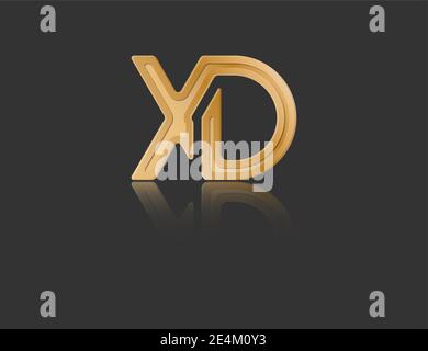 Gold stylized lowercase letters T and G with reflection connected by a ...