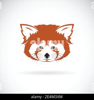 Vector of red panda head design on white background. Wild Animals. Easy editable layered vector illustration. Stock Vector