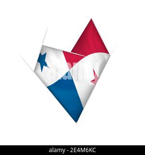 Sketched crooked heart with flag of Lithuania Stock Vector