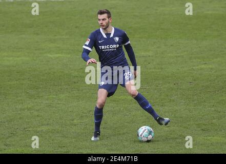 Sandhausen, Deutschland. 24th Jan, 2021. firo: 24.01.2021 Soccer: Soccer: 2nd Bundesliga season 2020/21 SV Sandhausen - VfL Bochum, Maxim Leitsch, individual action | usage worldwide Credit: dpa/Alamy Live News Stock Photo