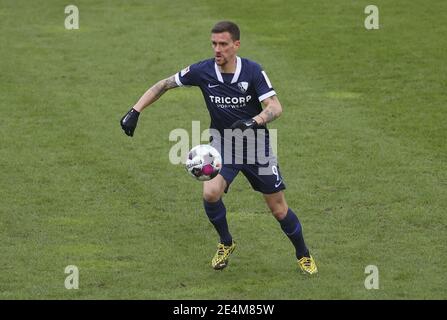 Sandhausen, Deutschland. 24th Jan, 2021. firo: 24.01.2021 Soccer: Soccer: 2nd Bundesliga season 2020/21 SV Sandhausen - VfL Bochum, Simon Zoller, individual action | usage worldwide Credit: dpa/Alamy Live News Stock Photo