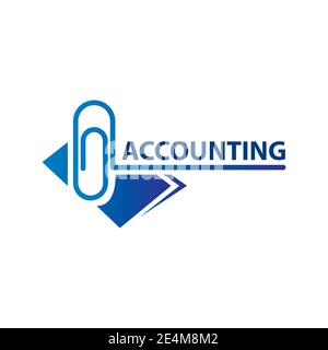 Vector logo of an accounting company, finance Stock Vector