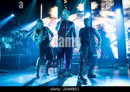 Adam Lambert performs live on stage at the Eventim Apollo, Hammersmith - London Stock Photo