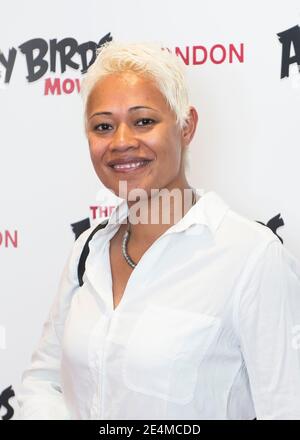 Monica Galetti attends a gala screening of The Angry Birds Movie at the Picturehouse Central, Leicester Square - London Stock Photo