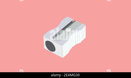 Vector Isolated Illustration of a Pencil Sharpener Stock Vector