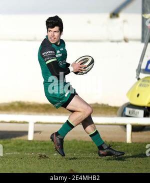 Galway Sportsgrounds, Galway, Connacht, Ireland. 24th Jan, 2021. Guinness Pro 14 Rugby, Connacht versus Ospreys; Alex Wootton with the ball for Connacht Credit: Action Plus Sports/Alamy Live News Stock Photo