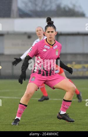 Zulte, Belgium. 23rd Jan, 2021. Ylenia Carabott (7) of Sporting Charleroi pictured during a female soccer game between SV Zulte - Waregem and Sporting Charleroi on the eleventh matchday of the 2020 - 2021 season of Belgian Scooore Womens Super League, saturday 23 th of January 2021 in Zulte, Belgium . PHOTO SPORTPIX.BE | SPP | DIRK VUYLSTEKE Credit: SPP Sport Press Photo. /Alamy Live News Stock Photo