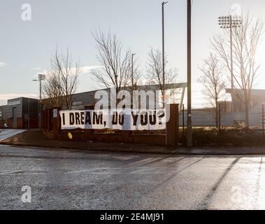 Scenes around St Mirren's SMiSA stadium a head of the Betfred Cup semi final against Livingston 24/01/2021 Stock Photo