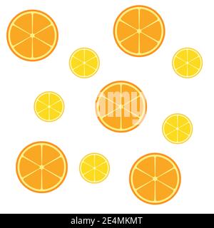 Citrus food fruit , fresh background seamless pattern, tropical juice texture, healthy vector illustration  . Stock Vector